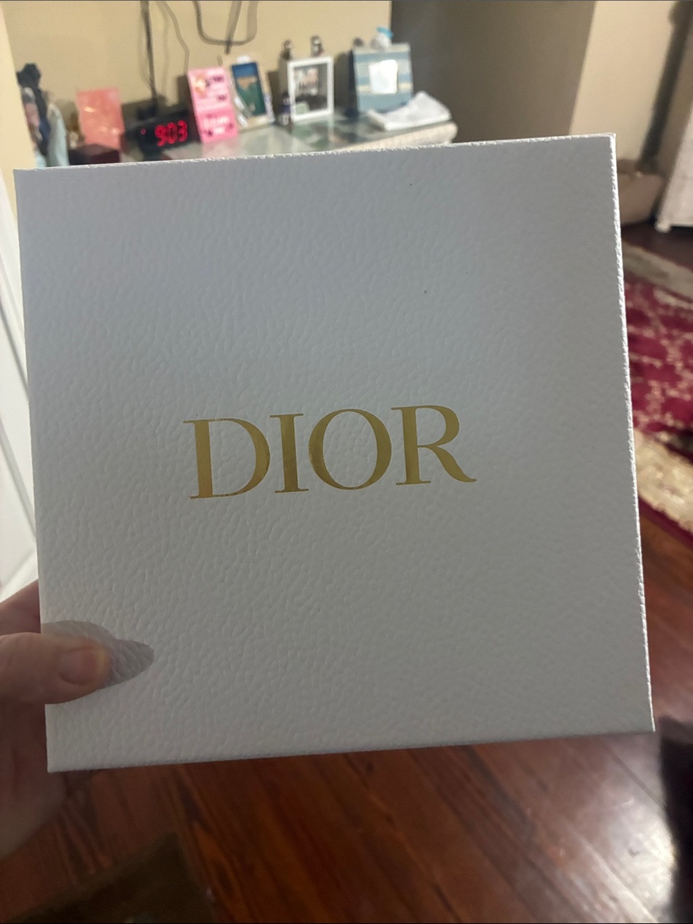Dior White with Gold Logo Box